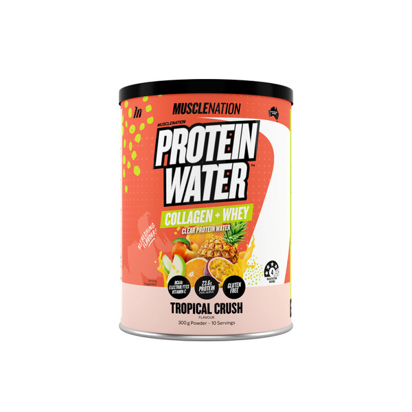 Muscle Nation Protein Water Powder Tropical Crush 300g