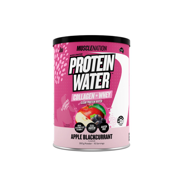 Muscle Nation Protein Water Powder Apple Blackcurrant 300g