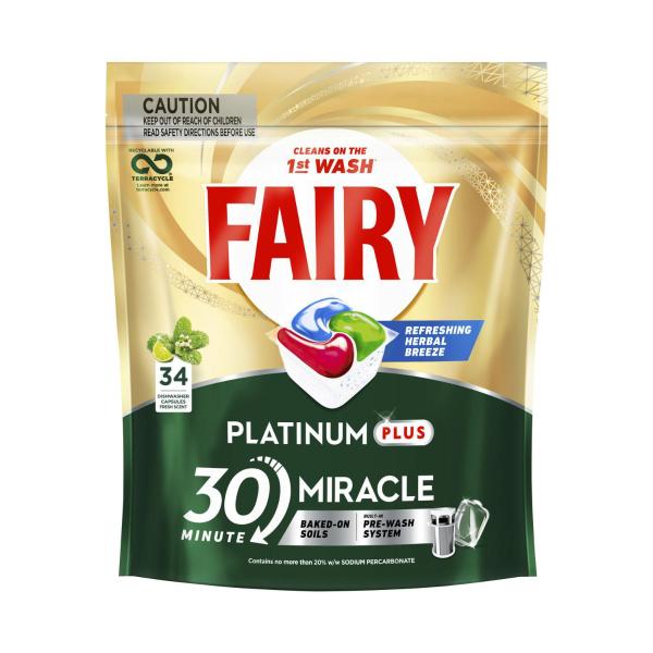 Fairy Platinum Plus Fresh Scent Dishwashing Tablets