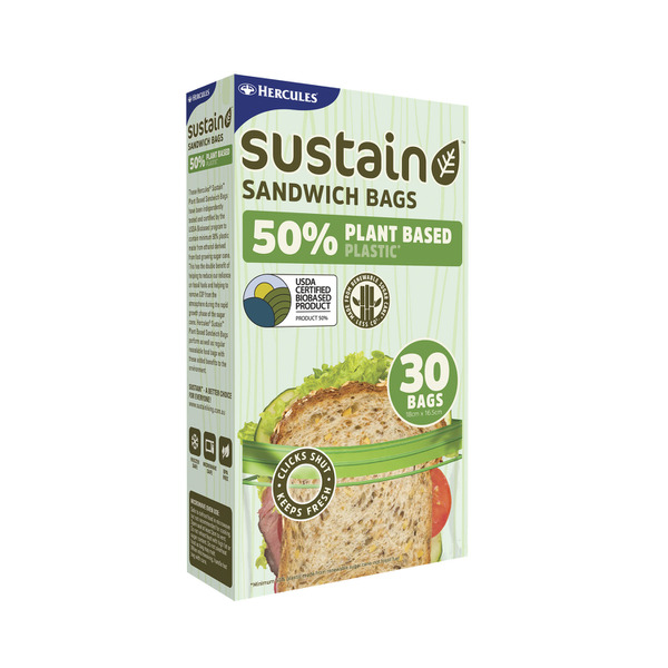 Hercules Sustain Plant Based Sandwich Bags