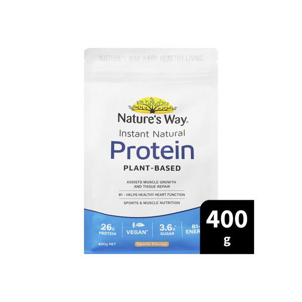 Natures Way Instant Natural Protein Plant-Based Vanilla 400g