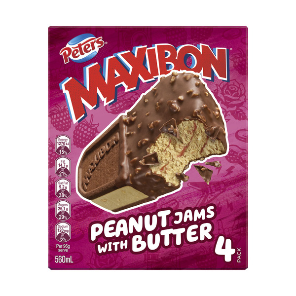 Maxibon Peanut Jams With Butter Ice Cream 4 Pack