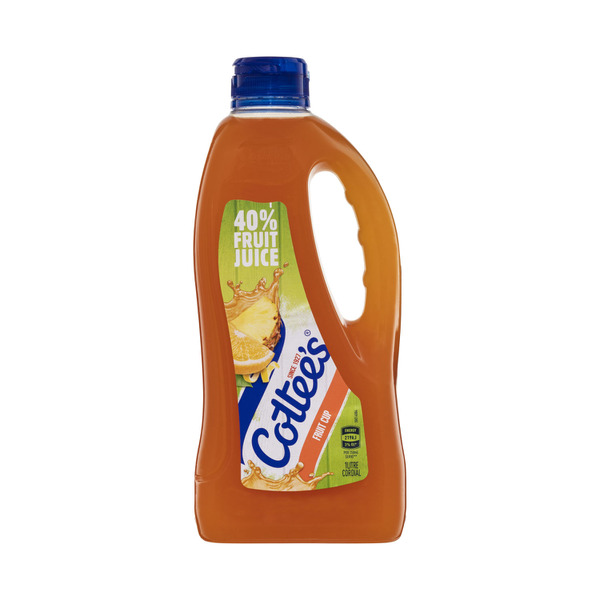 Cottees Fruit Cup Cordial with 40% Fruit Juice Bottle 1L