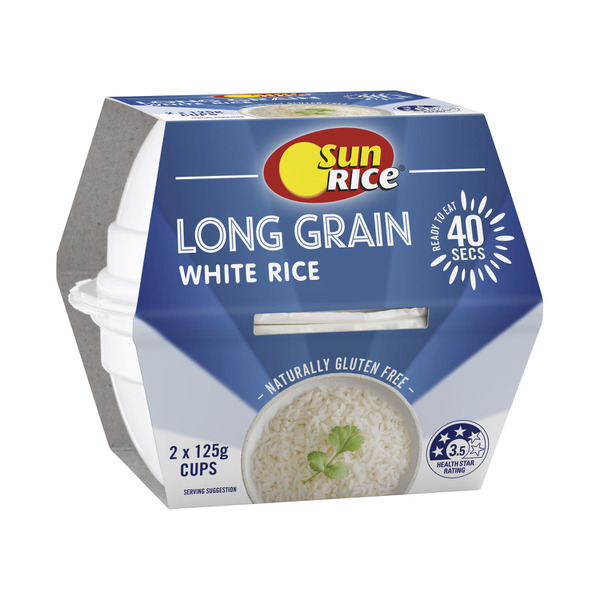 Sunrice Long Grain White Rice Cup 2 pack
