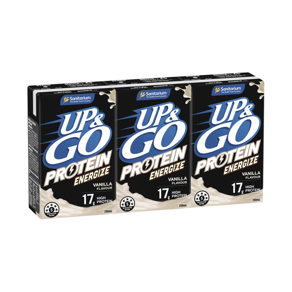 Sanitarium Up&Go Energize Vanilla 3x250mL