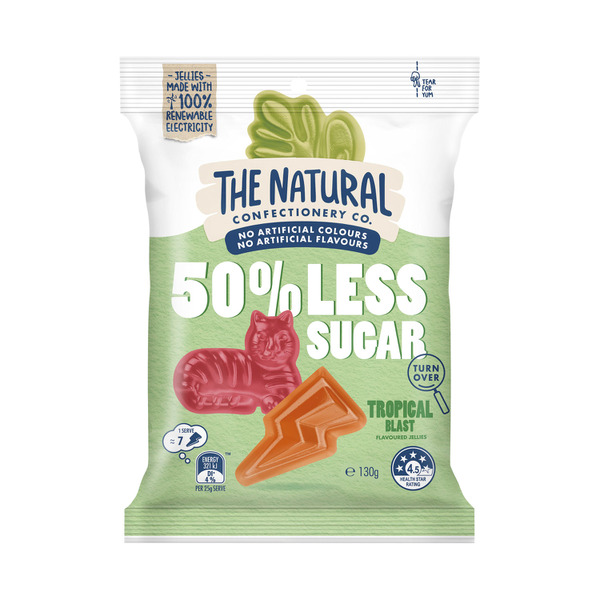 Buy The Natural Confectionery Co. 50 Less Sugar Tropical Blast Lollies