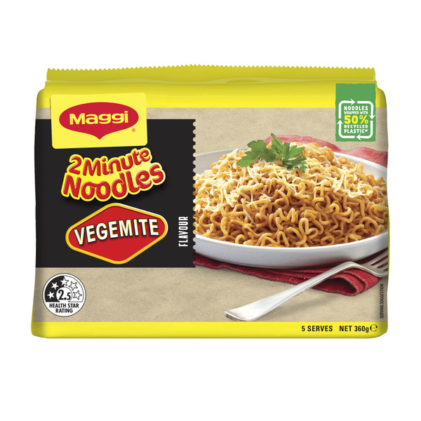 Maggi 2 Minute Noodles Vegemite 5x65g