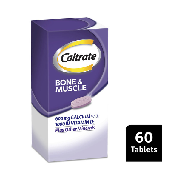 Caltrate Bone & Muscle Calcium With Vitamin D3 60 Health Tablets