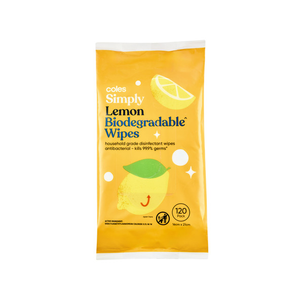 Simply Lemon Biodegradable Wipes