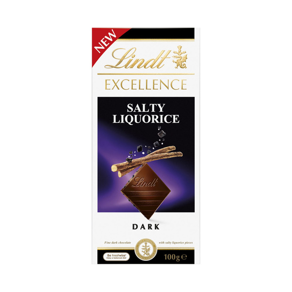 Lindt Excellence Salty Liquorice Block Chocolate