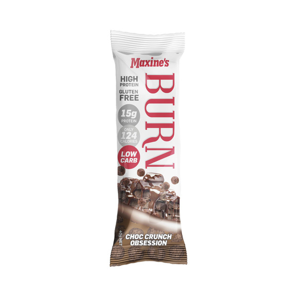 Maxine's Burn High Protein Bar Choc Crunch Obsession