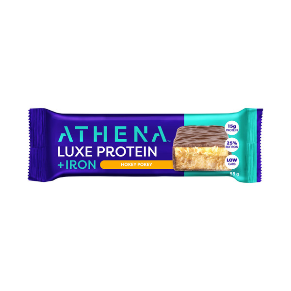 Athena Luxe Protein + Iron Bar Hokey Pokey 55g