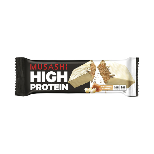 Musashi High Protein Bar White Choc Caramel