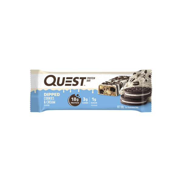 Buy Quest Protein Bar Dipped Cookies & Cream 50g | Coles