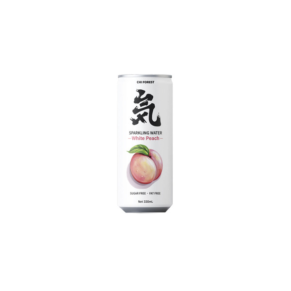 Genki Sparkling Water White Peach 6x330mL