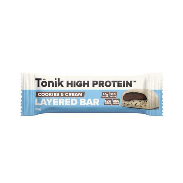 Tonik High Protein Layered Bar Cookies & Cream