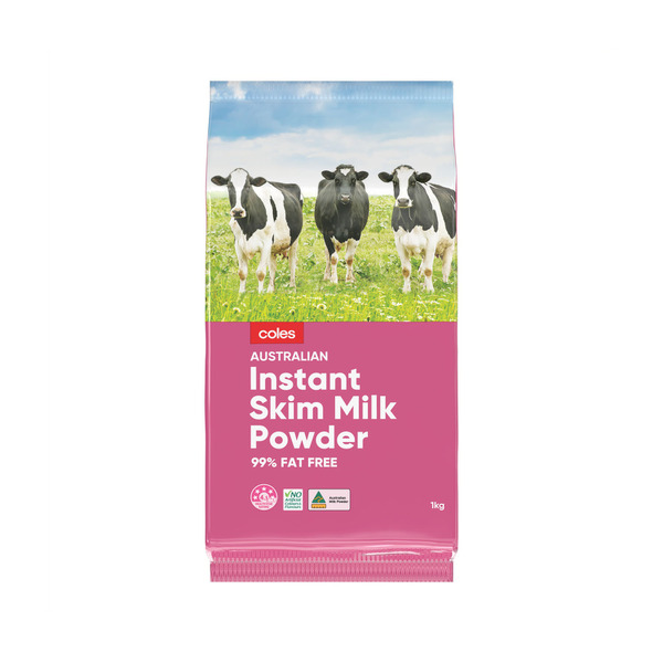 Buy Coles Fat Free Instant Skim Milk Powder 1kg | Coles