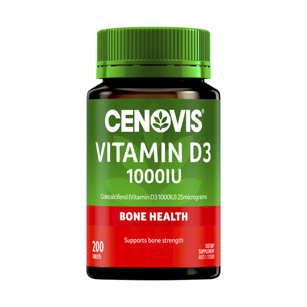Cenovis Vitamin D 1000IU Tablets D3 For Bone Health | 200 pack