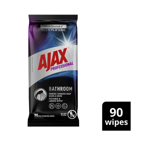 Ajax Professional Bathroom Wipes 90 pack