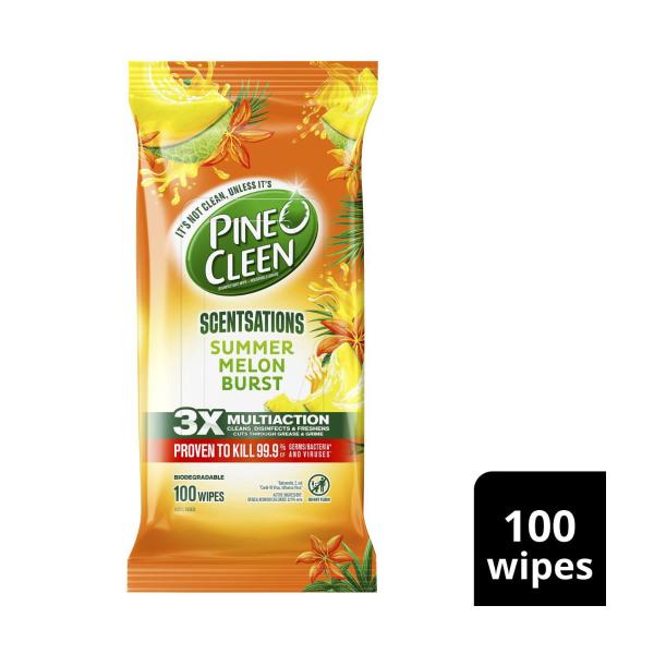 Pine O Cleen Scentsations Disinfectant Wipes Melon Burst 100 pack