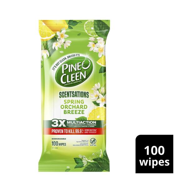 Pine O Cleen Scentsations Disinfectant Wipes Orchar 100 pack