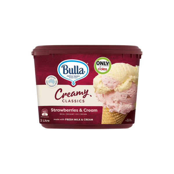 Bulla Creamy Classic Ice Cream Strawberries And Cream