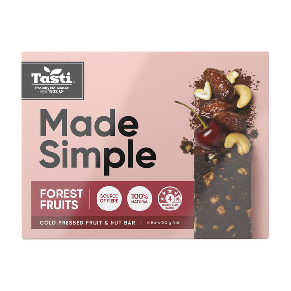 Tasti Made Simple Wholefood Bars Forest Fruits