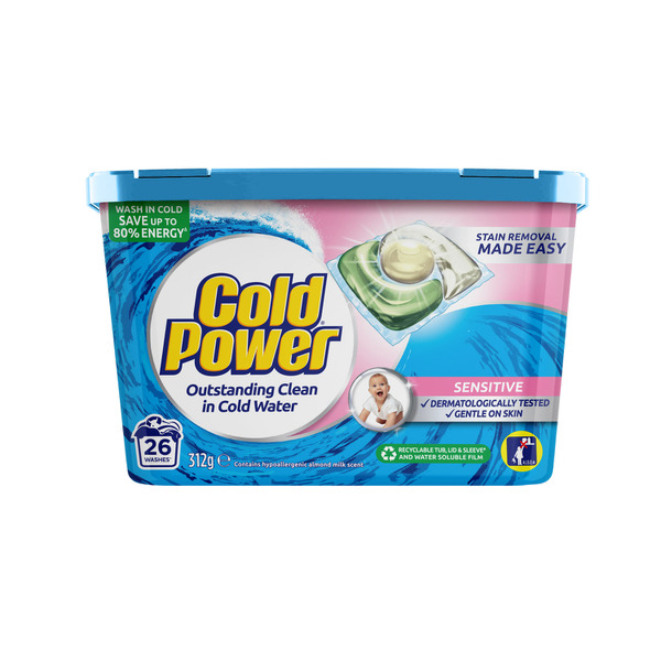 Cold Power Laundry Capsules Sensitive