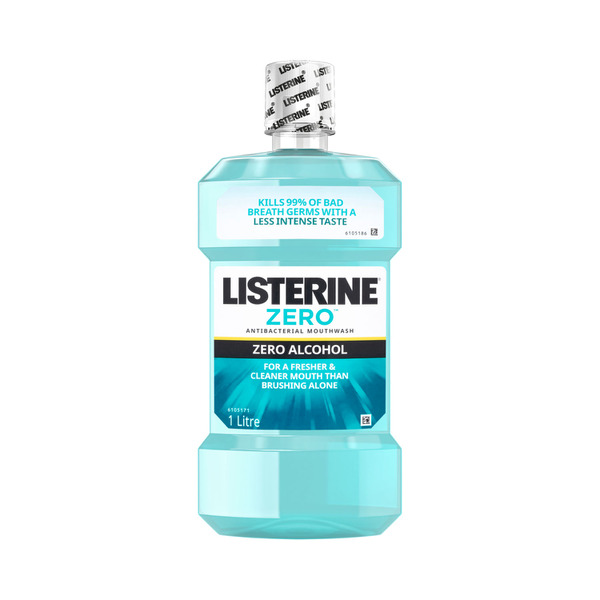 Listerine Zero Alcohol Antibacterial Mouthwash Less Intense Taste