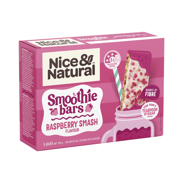 Nice & Natural Smoothie Bars Raspberry Smash 5 Pack