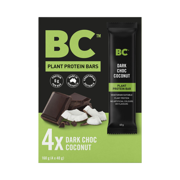 Snacks Plant Protein Bar Dark Choc Coconut 6 (4 x 40g)