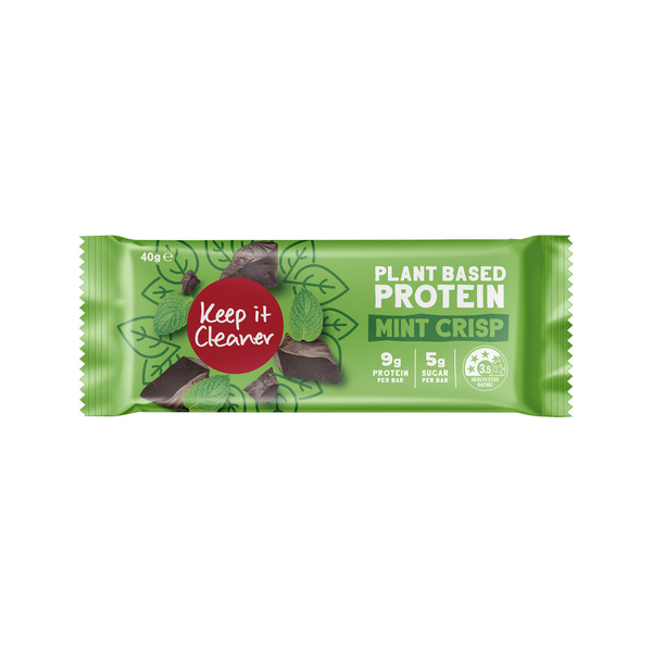 Keep It Cleaner Plant Based Protein Bar Mint Crisp 40g