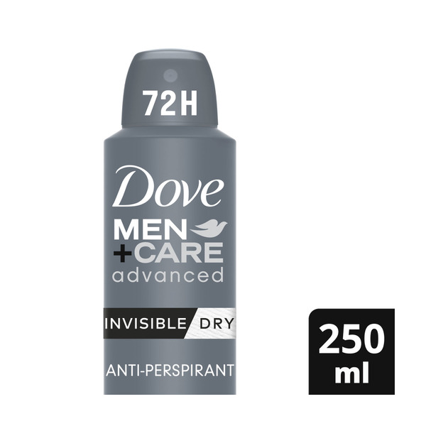 Dove Men+ Care Advanced Antiperspirant Aerosol Deodorant Invisible Dry 250mL