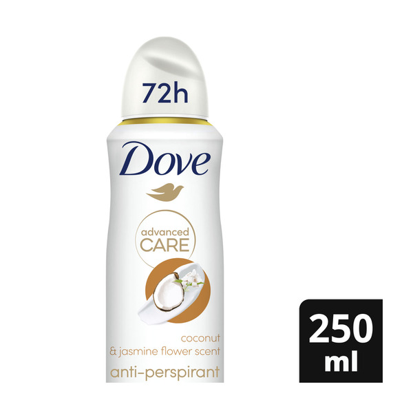 Dove Advanced Antiperspirant Aerosol Deodorant Nourishing Coconut Jasmine 250mL