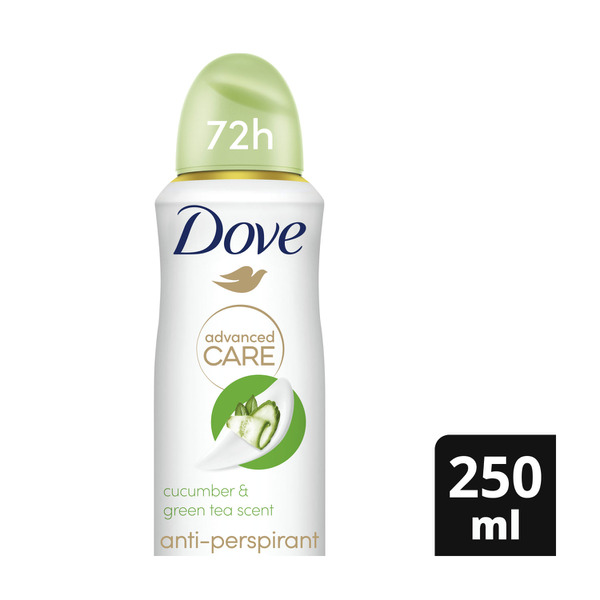 Dove Advanced Antiperspirant Aerosol Deodorant Go Fresh Green Tea Cucumber