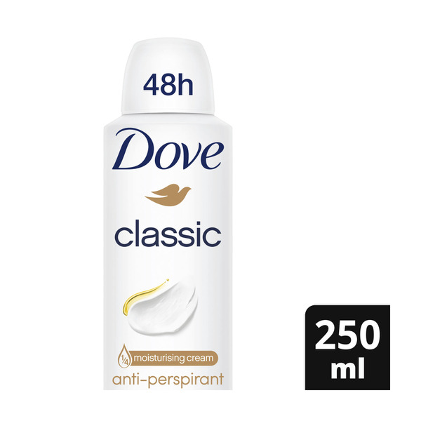 Dove Antiperspirant Aerosol Deodorant Classic 250mL