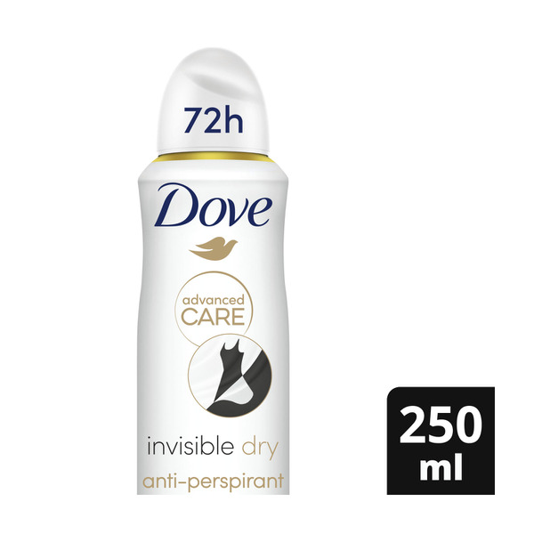 Dove Advanced Antiperspirant Aerosol Deodorant Invisible Dry