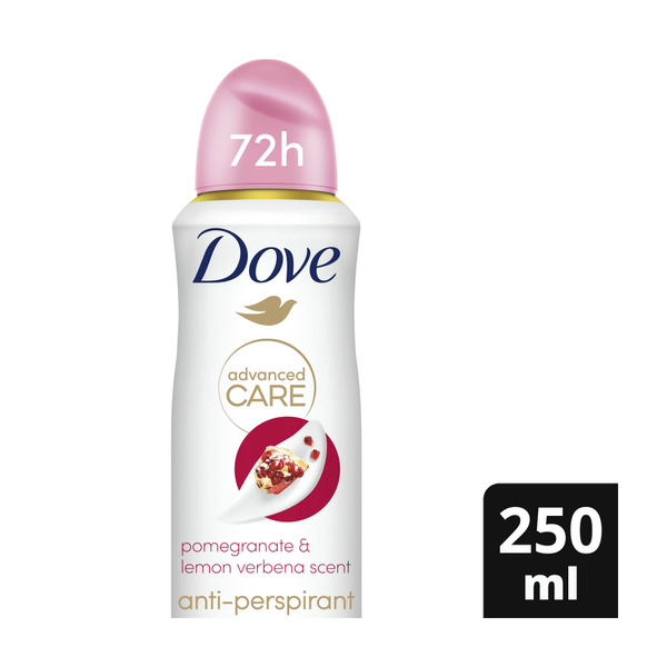 Dove Advanced Antiperspirant Aerosol Deodorant Pomegranate 250mL