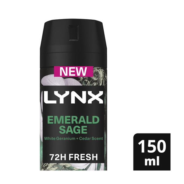 Lynx Aerosol Deodorant Emerald Sage 150mL