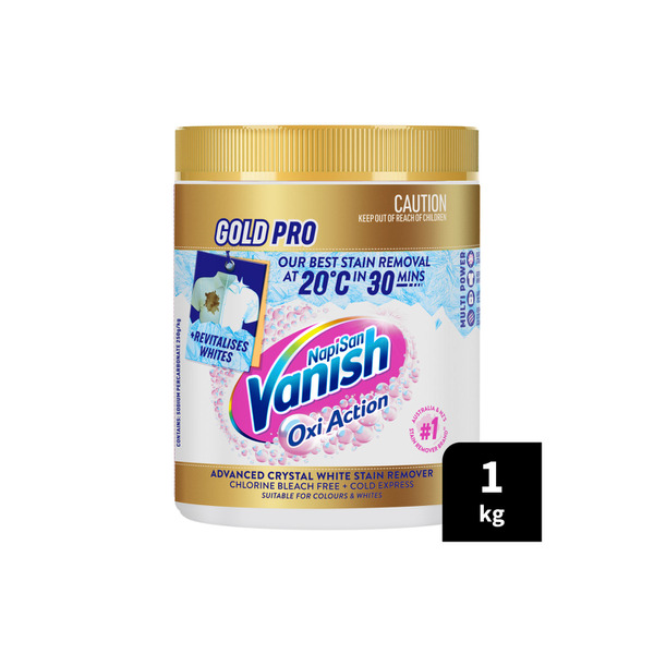 Vanish Napisan Gold Pro Multi Power Stain Remover Advanced Crystal White 1kg