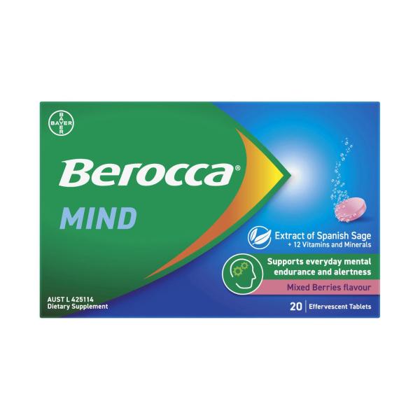 Buy Berocca Mind Effervescent Mixed Berry 20 pack | Coles