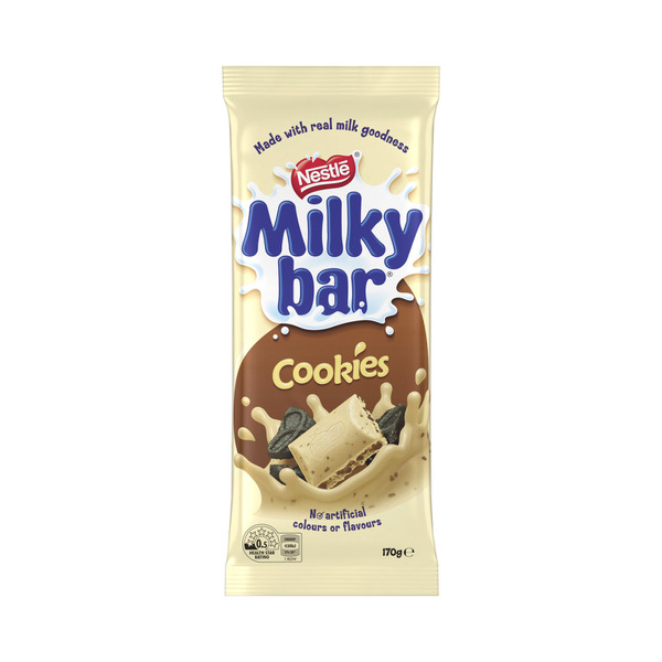 Milkybar Cookies & Cream White Choc Block