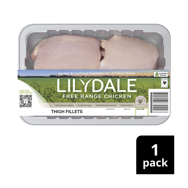 Lilydale Free Range Chicken Thigh Fillets Small Pack               | approx. 545g each