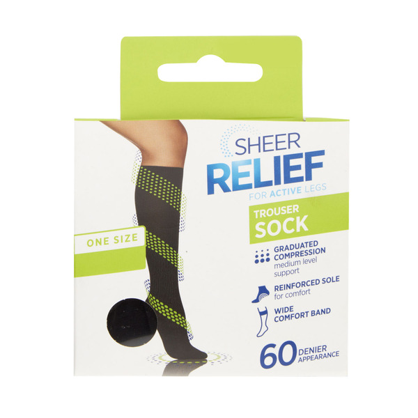 Kolotex Sheer Relief Trouser Sock Black One size Fits All