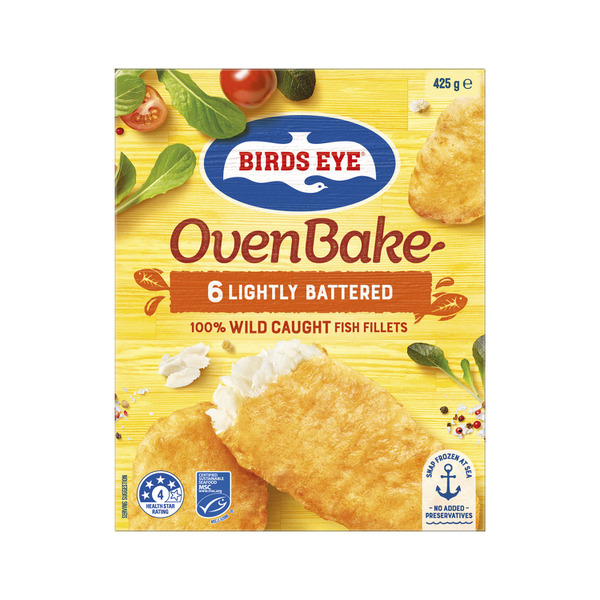 Birds Eye Frozen Fish Fillets With Original Lightly Battered Oven Bake 6 Pack