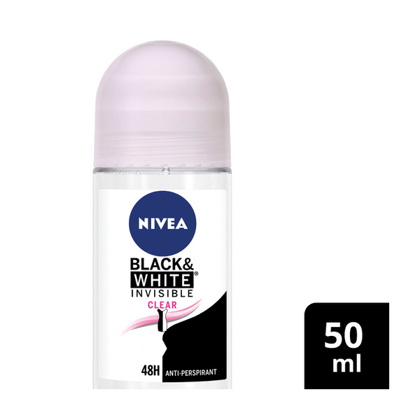 Nivea Black And White Clear Invisible Roll On Antiperspirant Deodorant