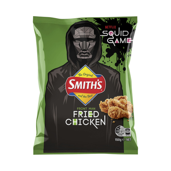 Smith's Crinkle Cut Potato Chips Share Pack Front Man's Fried Chicken