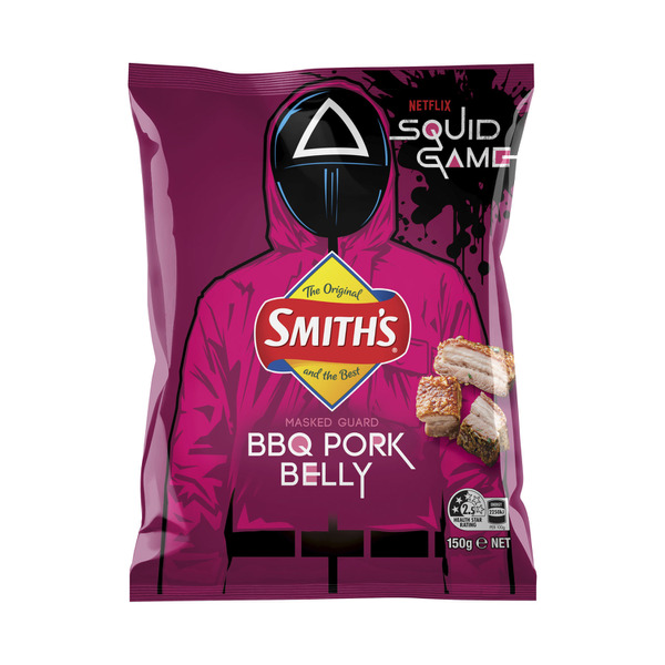 Smith's Crinkle Cut Potato Chips Share Pack Masked Guards BBQ Pork Belly