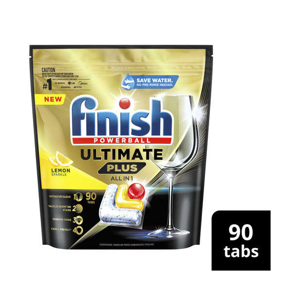 Buy Finish Ultimate Plus All In 1 Dishwashing Tablets Lemon Sparkle 90 ...