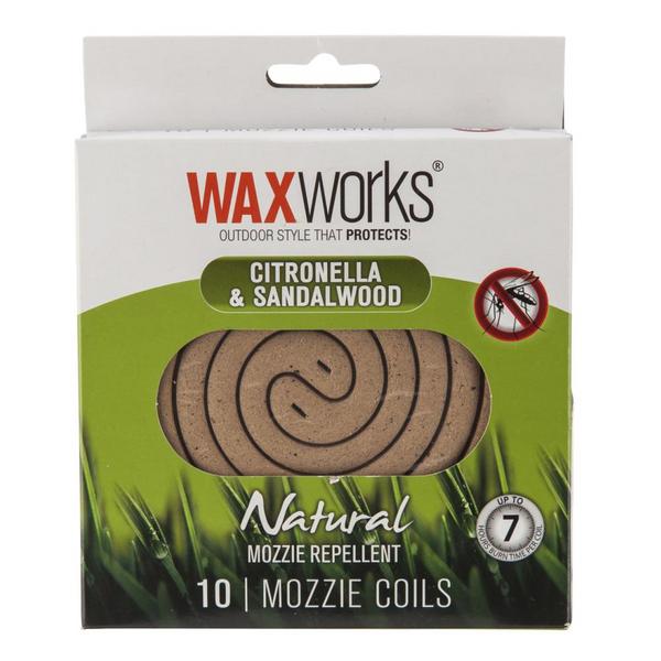 Waxworks Citronella & Sandalwood Mozzie Repellent Coils | 10 pack